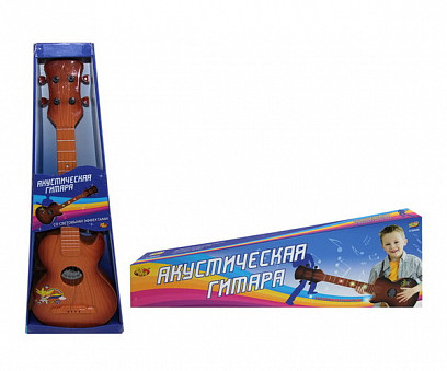 Детская акустическая гитара, цвет коричн