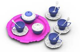 Набор посуды Чайный сервиз Волшебная Хозяюшка (15 предметов на подносе) 31,5х20х10 см