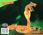 Модель деревянная сборная, Животные, "Змея" (2пласт.)