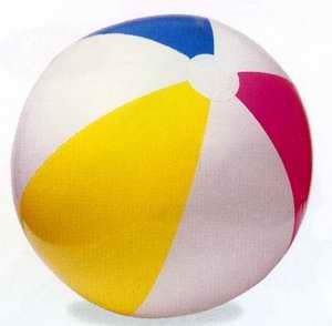 Мяч надувной 61см "Gloossy Panel Ball" 6 цв.(от 3-х лет)