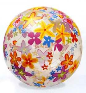 Мяч надувной  51 см."Lively Print Balls"(от3х лет) цветной