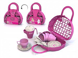 Barbie. Набор чайной посудки БАРБИ (21 предмет в корзинке) 9,5х25х28 см