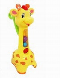 Каталка с ручкой Жираф c шарами