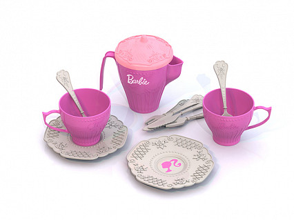 Barbie. Набор чайной посудки БАРБИ (12 предметов в сетке) 12х16х20 см