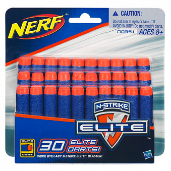 NERF НЁРФ ЭЛИТ. 30 Стрел для бластеров, 8+