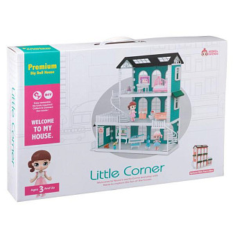 Игровой набор ABtoys Модульный домик (собери сам), 8 секций. Мини-куколки с питомцами в гостинной, в столовой, на кухне, в наборе с аксессуарами