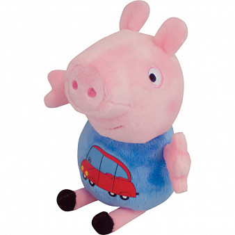 PEPPA PIG. Мягкая игрушка Джордж с машинкой 18см т.м. Peppa Pig