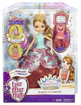 Кукла Эшли Элла в трансформирующемся платье 2 в 1 Ever After High