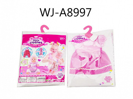 Одежда для кукол: платье (розовый цвет), 25,5x36x1см