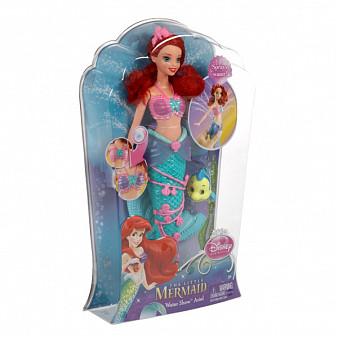 Кукла Русалочка/Ариель с фонтанчиком и рыбка Флаундер, Disney Princess