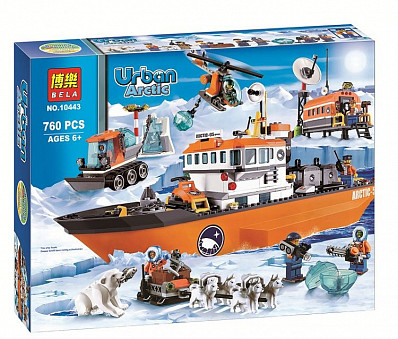 Конструктор Bela Арктический ледокол (аналог LEGO City 60062)