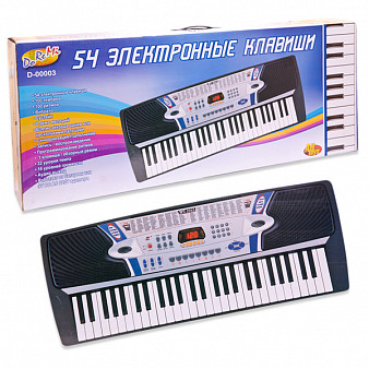 Детский синтезатор (пианино электронное) с микрофоном, 54 клавиши, 110см