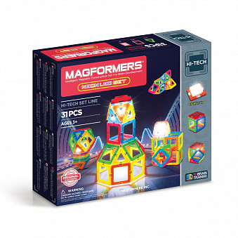 Магнитный конструктор MAGFORMERS Neon Led set