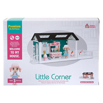 Игровой набор ABtoys Модульный домик (собери сам), 3 секции. Мини-кукла в кондитерской, в наборе с аксессуарами