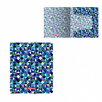Папка на резинках пластиковая ErichKrause Cubes, A5+ (в пакете по 4 шт.)