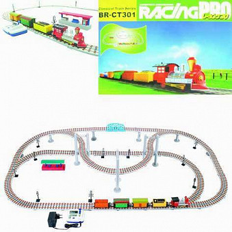 Ж/д "Классический поезд" 6,8 м, контроль скорости, коробка на русском языке (220V) (Китай)