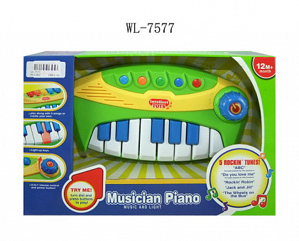 Пианино для малышей, от 1 года, звуковые и световые эффекты, 32,5x20,5x7см