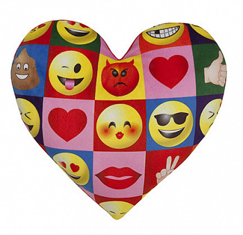 Подушка Imoji в форме сердца, 30х30см