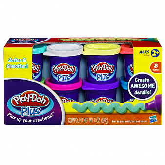 PLAY-DOH. ПЛЭЙ-ДО Набор игровой 8 баночек PLUS 2+