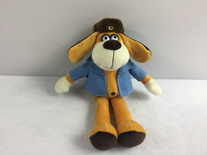 Мягкая игрушка Собака в голубом пиджаке, 15см