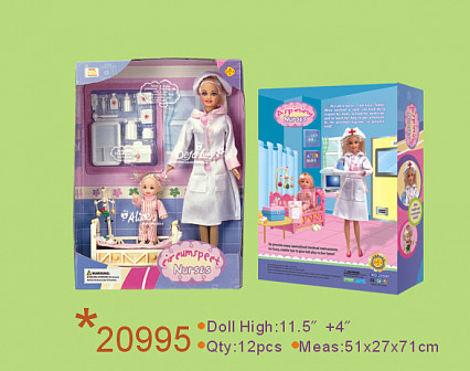 Кукла Defa "Медсестра"с ребенком и аксессурами, 29см