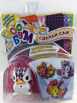 1toy Игрушка: набор для дет. творчества "ЗооБум"  Пингвинчик 20,5*26,5*6 см.,блистер
