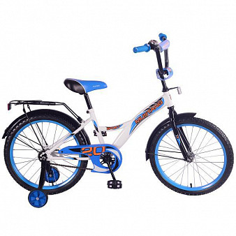Велосипед детский «MUSTANG» , размер колес 20 дюймов, цвет бело-синий