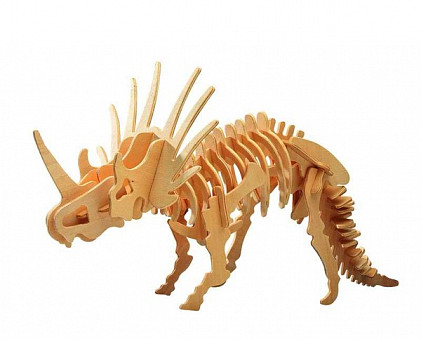 Модель деревянная сборная, Динозавры, "Стриказавр" (4пласт.) (Китай)