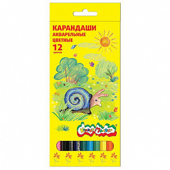 Карандаши акварельные Каляка-Маляка 12 цветов шестигранные
