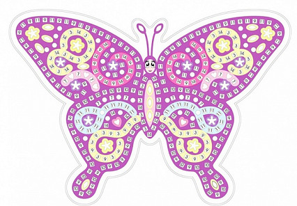 Мозаика-стикеры "Сиреневая бабочка "