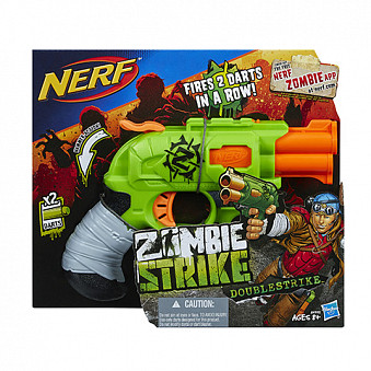 NERF НЁРФ ЗОМБИ СТРАЙК. Двойной Удар, 8+