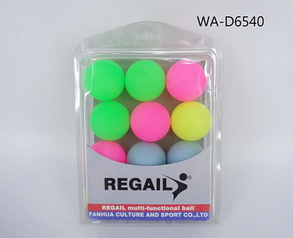 Шарики для настольного тенниса цветные, 12 шт в наборе