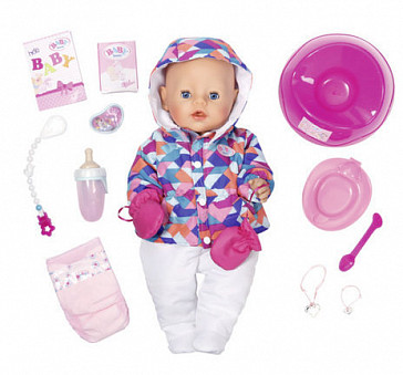 Кукла BABY born интерактивная Зимняя пора, 43 см, коробка