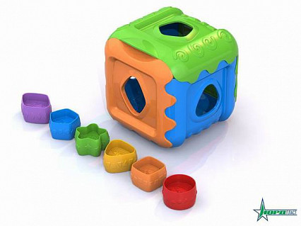 Кубик, дидактическая игрушка 13х13х13 см
