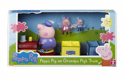PEPPA PIG. Игровой набор ПАРОВОЗИК ДЕДУШКИ ПЕППЫ (со звуком)