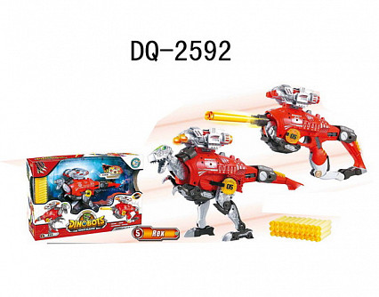 Dinobots 2в1 робот-бластер, красный, 62х42х16 см