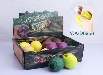 Игрушка-антистресс. Мялка "Яйцо динозавра", 12 яиц в дисплее