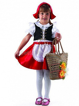 Костюм карнавальный Красная шапочка (текстиль) размер 26 (детский)