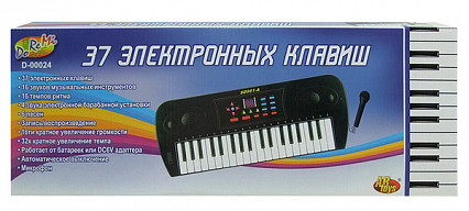 Детский синтезатор (пианино электронное) с дисплеем, 37 клавиш