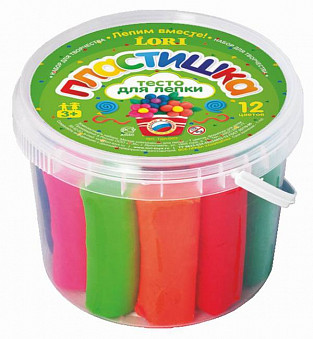 Набор пластилина № 3 в большой банке с крышкой (12 цветов по 30 гр.)