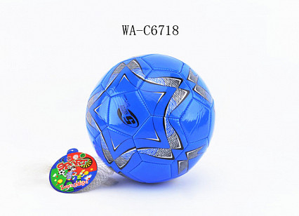 Мяч футбольный синий, 23 см
