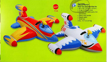 Самолет космический, надувной  для катания детей, 147x127 см