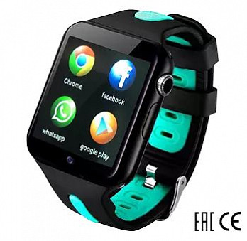 Часы Smart Baby Watch SBW 3G (черно-зеленые)