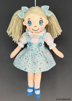 Кукла мягконабивная в сарафане в цветочек, 30 см