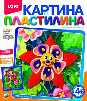Картина из пластилина Цветочек
