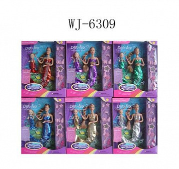 Кукла Defa "Русалочка" с ребенком и с аксессуарами, 33 см, 6 видов