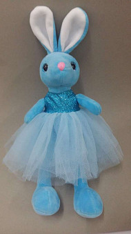 Кролик в платье, 20 см игрушка мягкая