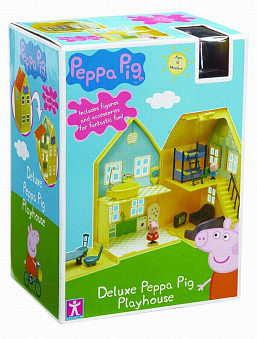 PEPPA PIG. Игровой набор ДОМИК ПЕППЫ (раскладывающийся домик, мебель, 2 фигурки Пеппы и Джорджа)