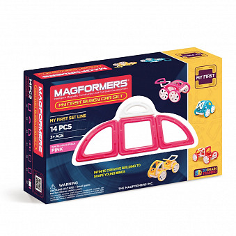Магнитный конструктор MAGFORMERS  My First Buggy, розовый