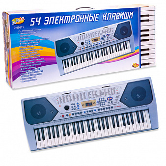 Детский синтезатор (пианино электронное) с микрофоном, 54 клавиши